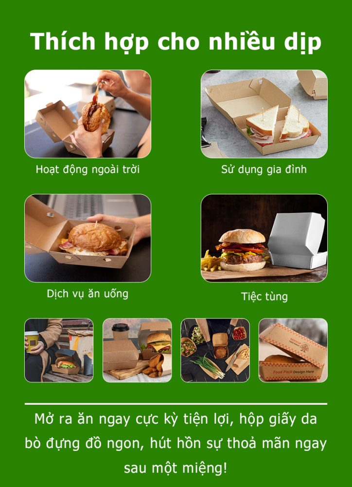 Hộp đựng burger giá rẻ