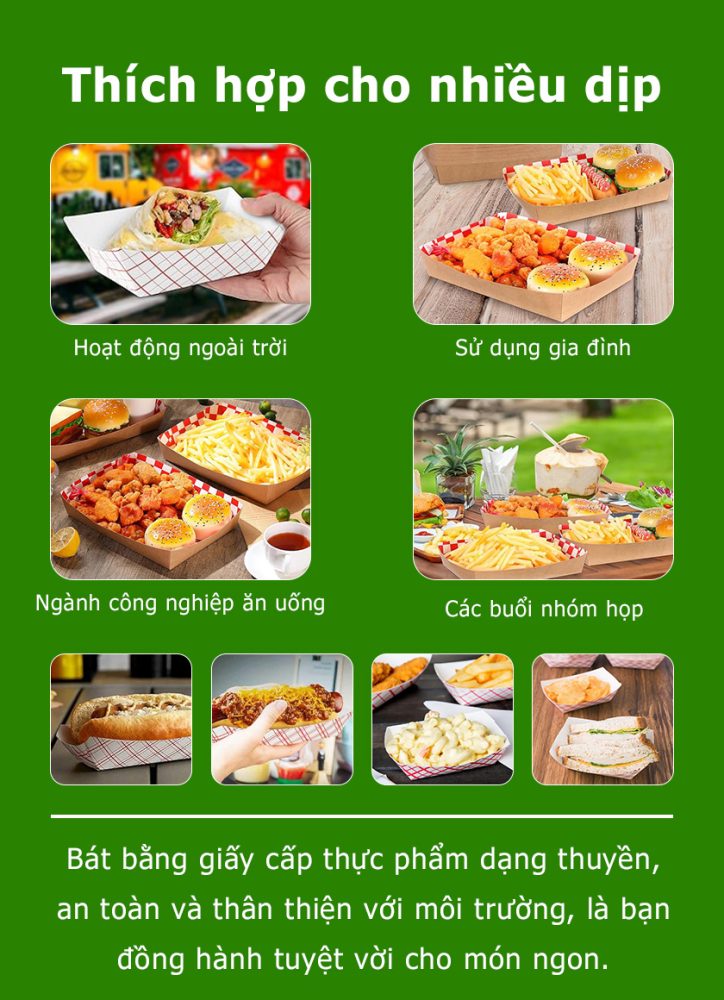Khay giấy đựng bún