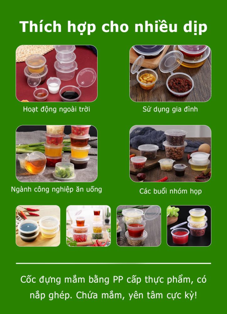 Hộp nhựa đựng nước chấm trong suốt