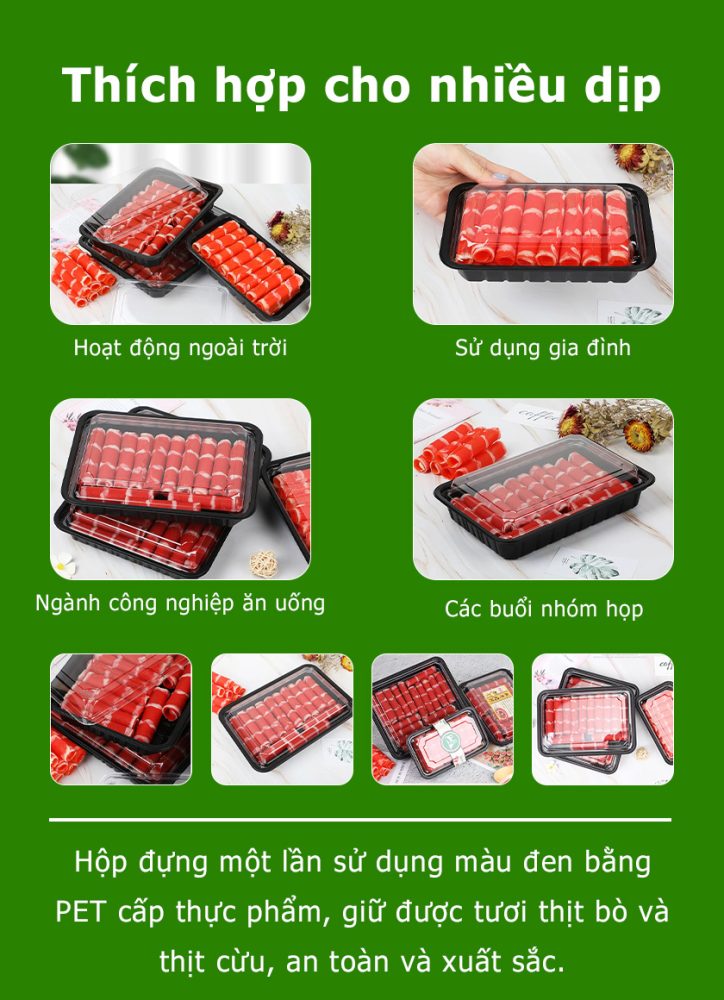 Hộp đựng thực phẩm màu đen