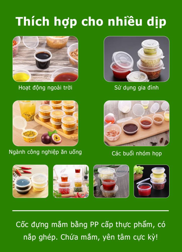 Hộp đựng nước chấm dùng một lần