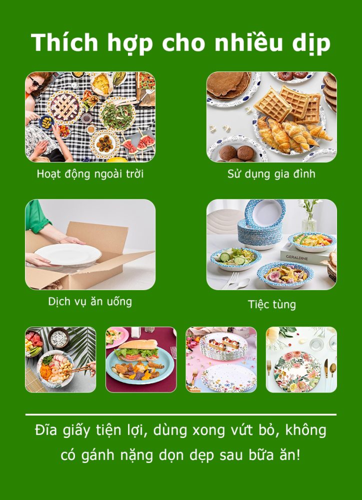 Đĩa giấy tròn dùng một lần