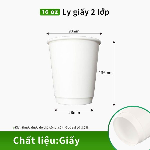 ly giấy 2 lớp thân thiện môi trường