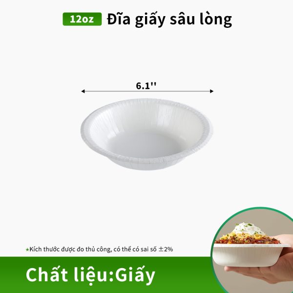 Đĩa giấy dung tích vừa