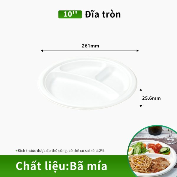 Đĩa sợi mía chịu nhiệt