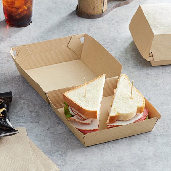 Hộp bánh burger giấy sóng