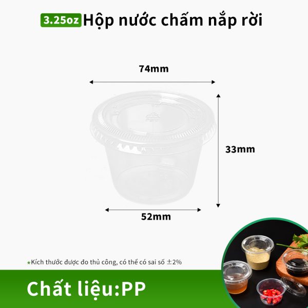 Hộp đựng nước chấm chống tràn tốt