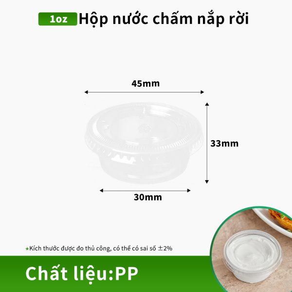 Hộp đựng nước chấm mini nhựa PP