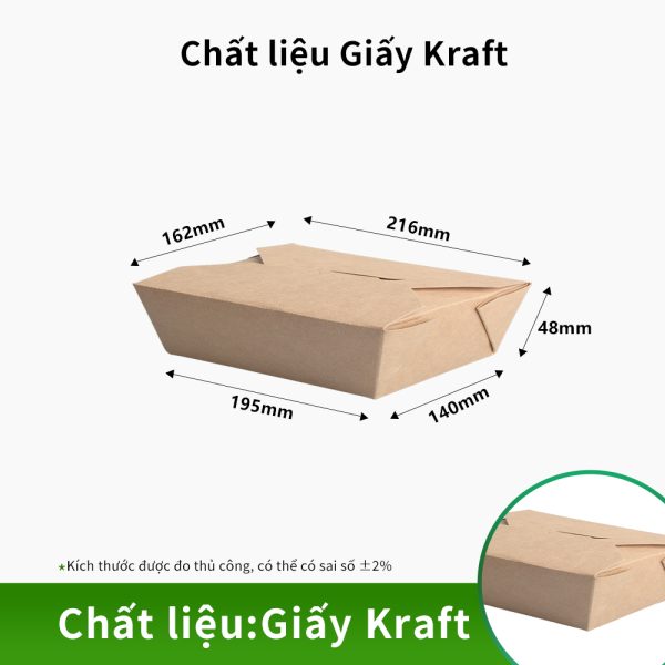 Hộp đựng thức ăn Kraft