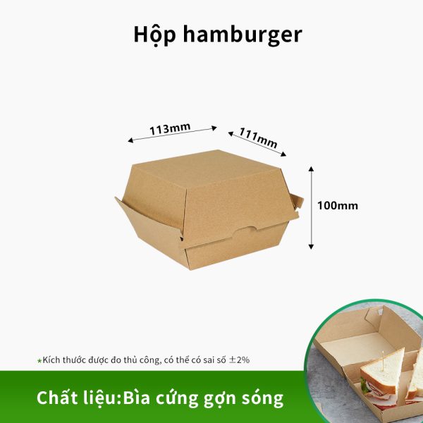Hộp giấy đựng burger