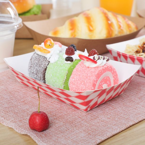 Khay giấy đựng bánh bèo