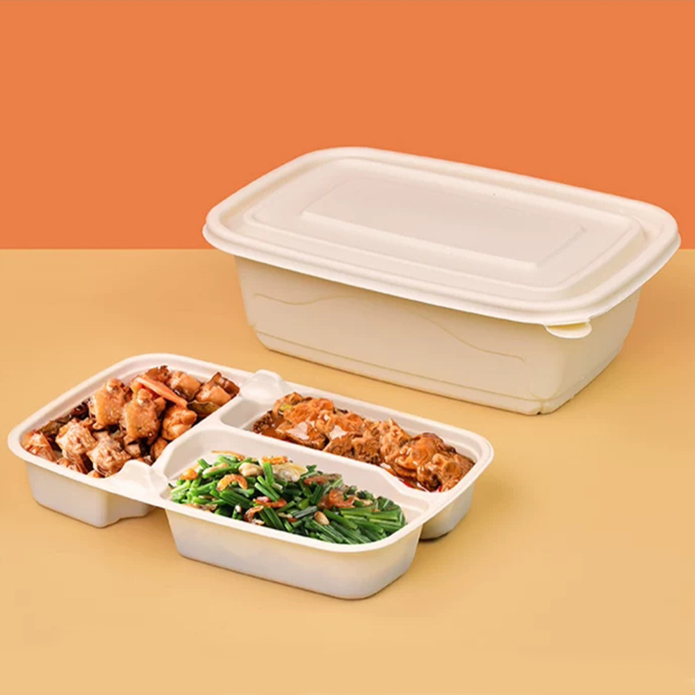 Nắp hộp 6 ngăn chống rò Hộp Đựng Thực Phẩm PET 225x155x38mm - Hàng Quán Ăn