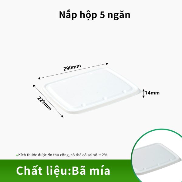 Nắp hộp đựng riêng 5 ngăn
