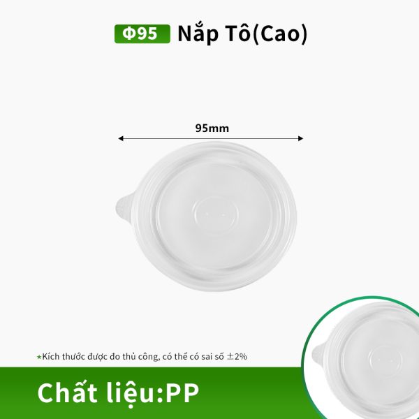 Nắp nhựa đậy tô giấy