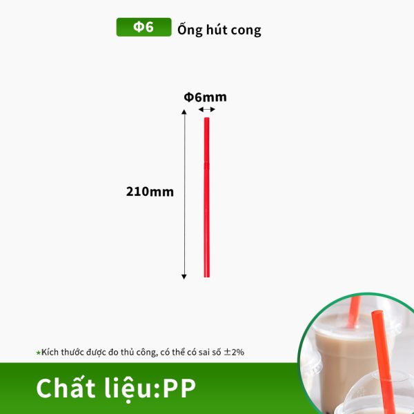 Ống hút nhựa màu đỏ