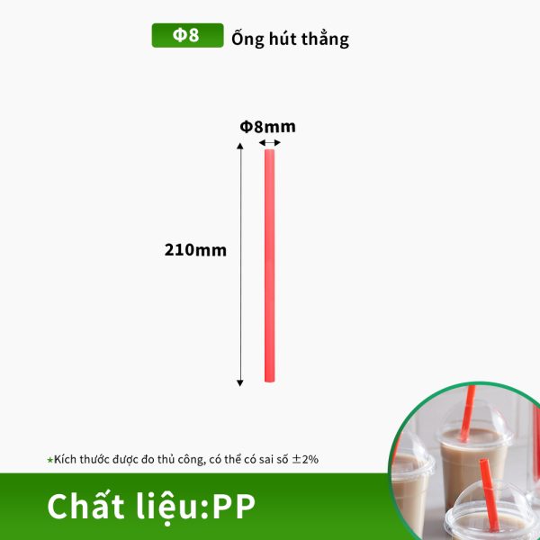 Ống hút quán cà phê màu đỏ