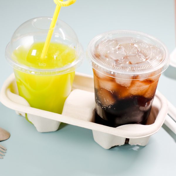 khay đựng ly bã mía dùng cho quán cà phê