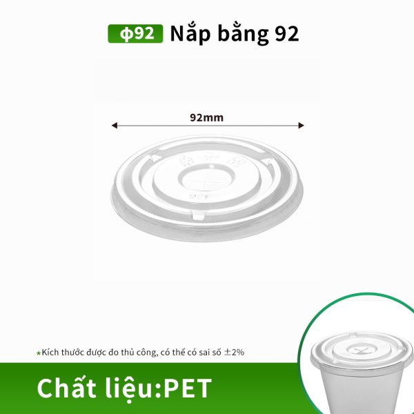 nắp bằng PET chịu nhiệt