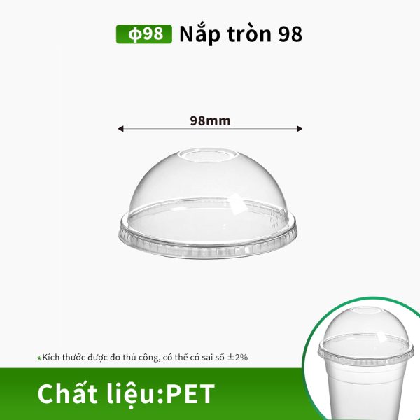 nắp cầu PET trong suốt