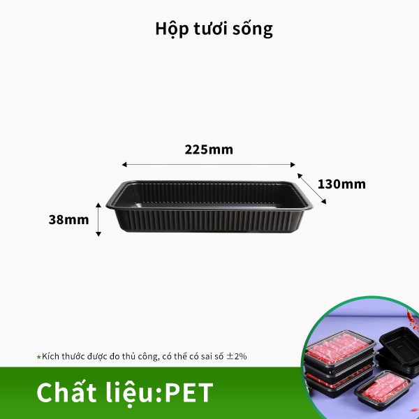 Hộp đựng thực phẩm màu đen
