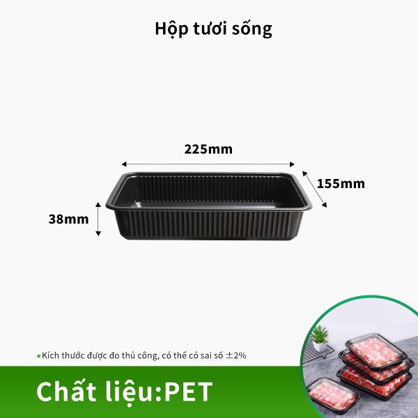 Hộp giữ tươi kín màu đen