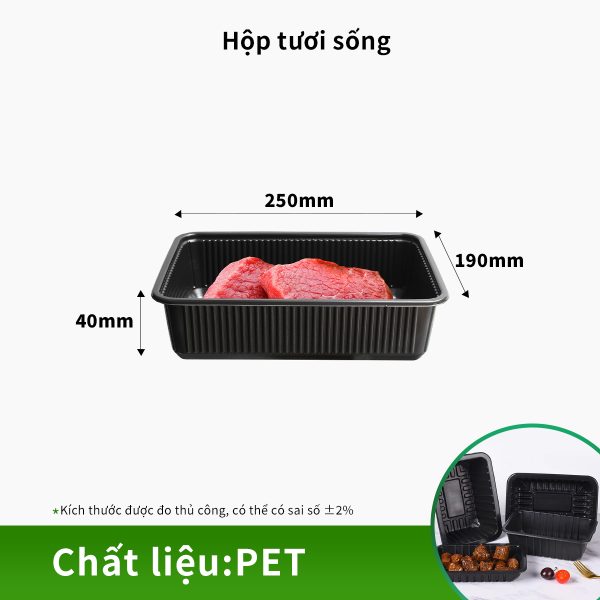 Hộp đựng thực phẩm màu đen