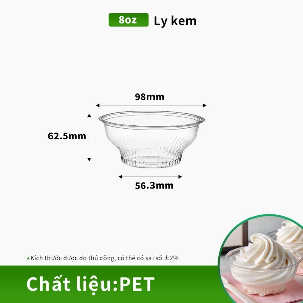 Ly kem cỡ vừa