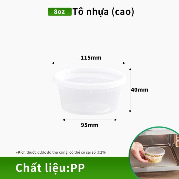 Nhà sản xuất tô nhựa 8oz