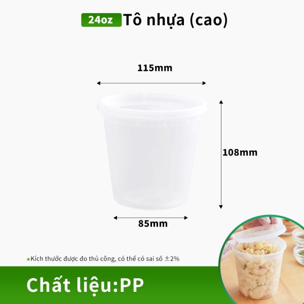 Tô nhựa 24oz nhà sản xuất